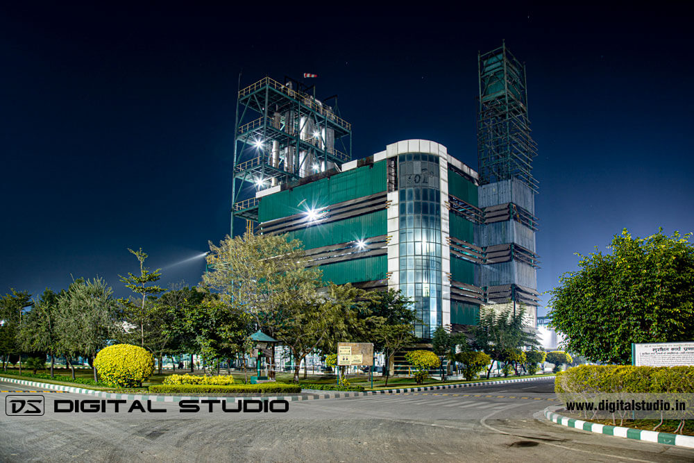 Night photography of Chemical Process Plant