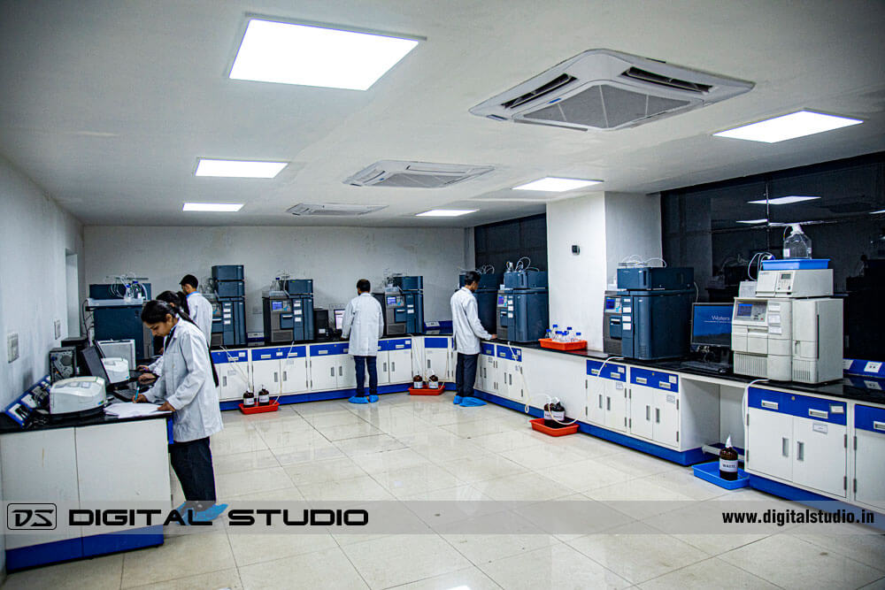 Technicians working in a lab.