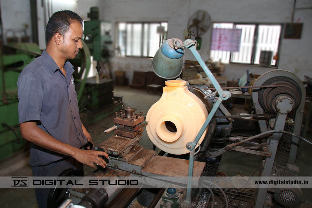Lathe Machine Worker in a Factory at Valsad