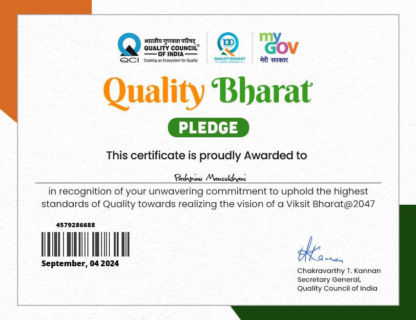 Quality Bharat Pledge 2024