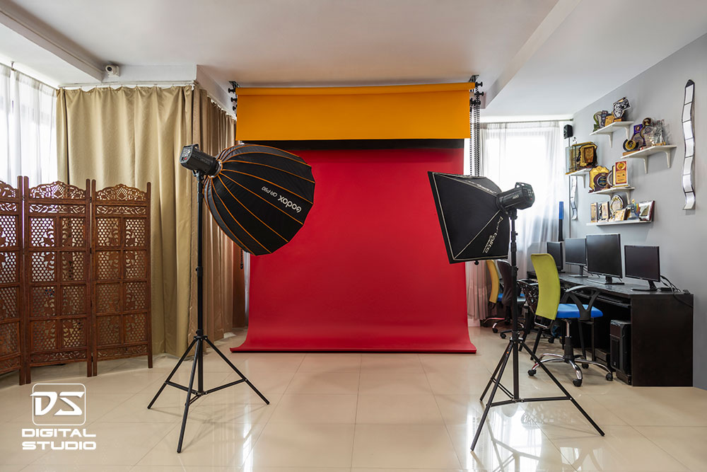 Backdrops and light setup