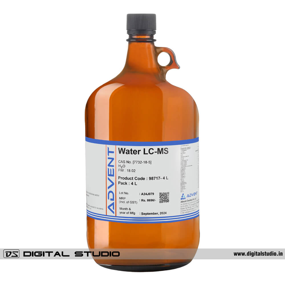 Amber chemical bottle photo with high-level editing