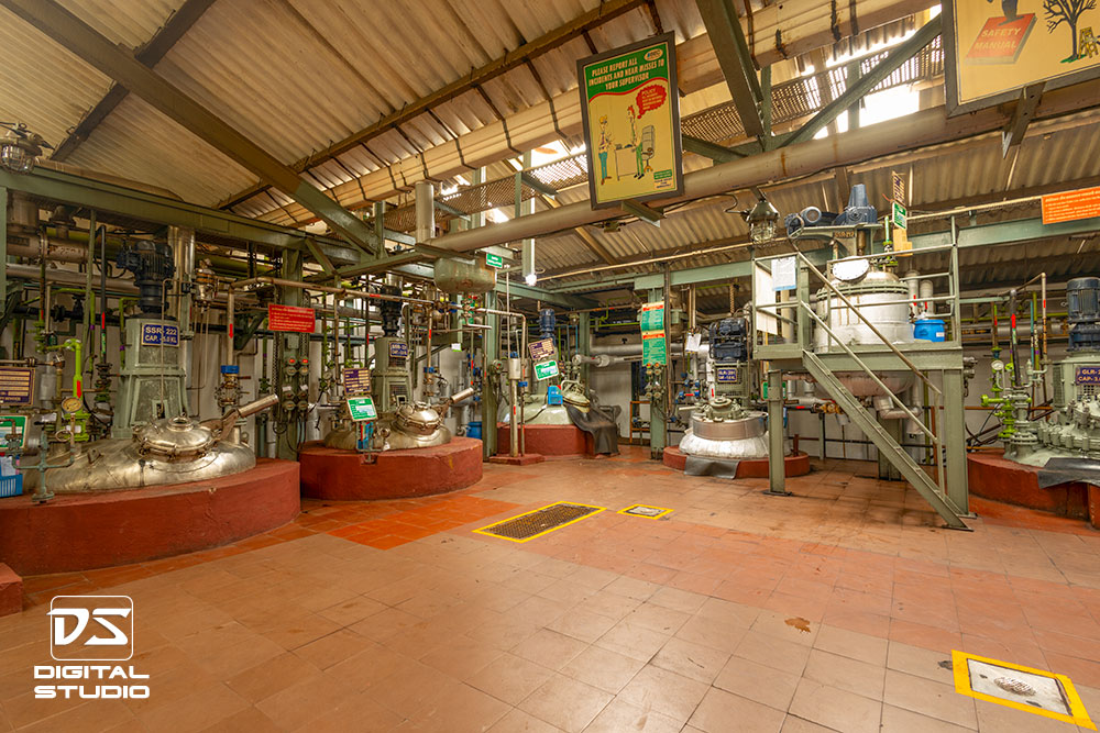 Wide angle shot of reactors