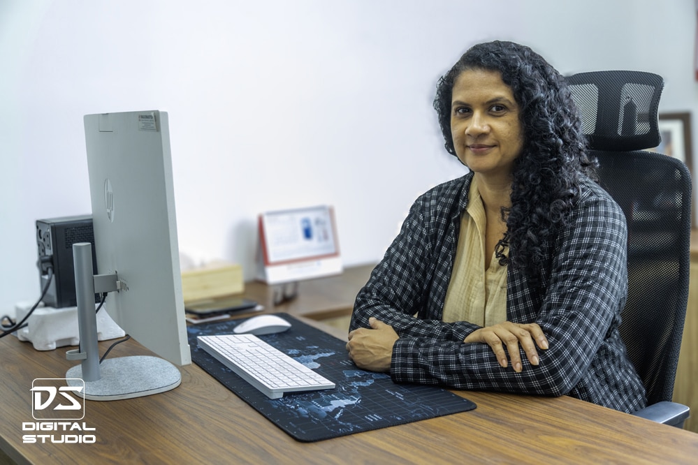 CEO at her desk